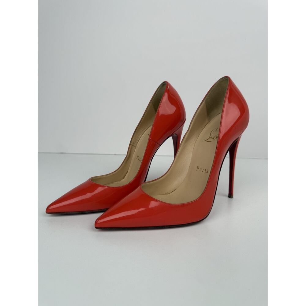 Christian Louboutin Pattern Leather Pumps Orange Size 36 / 6